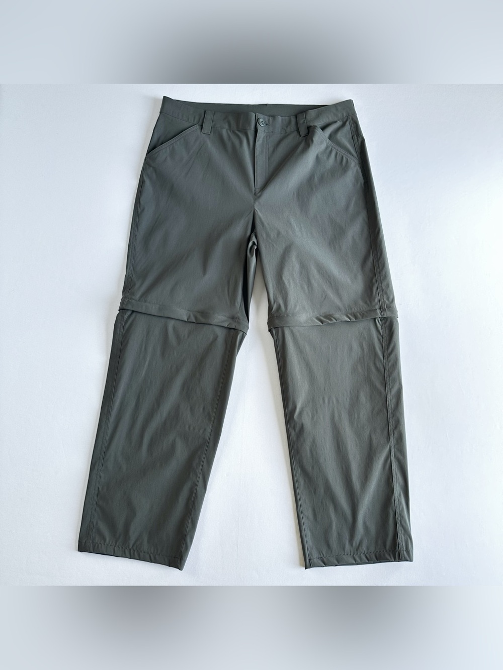 Eddie Bauer Horizon Convertible Hiking Pants Women 14 Gray Zip Off Cargo Trail
